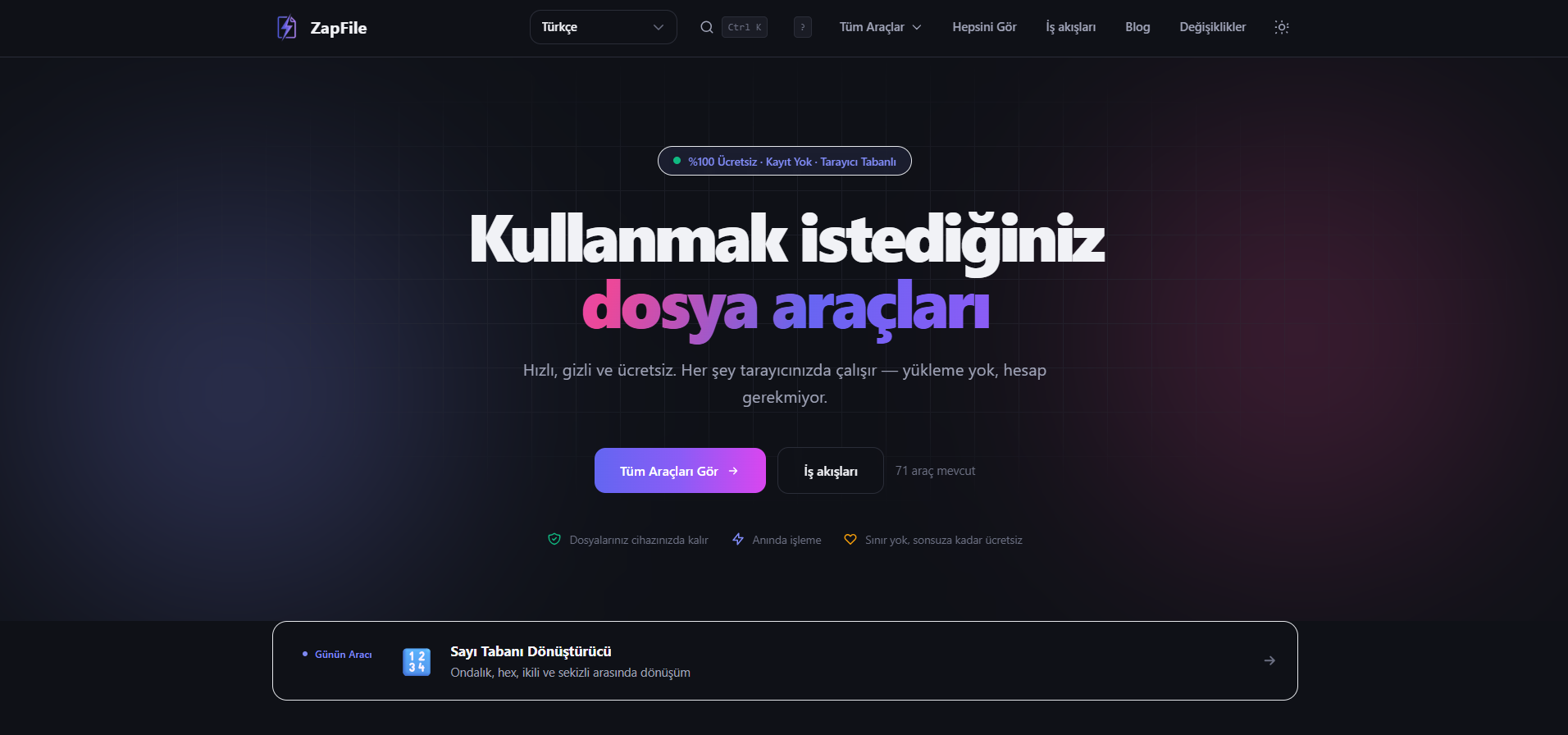 ZapFile ekran görüntüsü